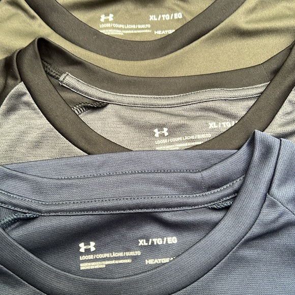Trio of Under Armour Heat Gear Tee Shirts Sz XL - Picture 2 of 9
